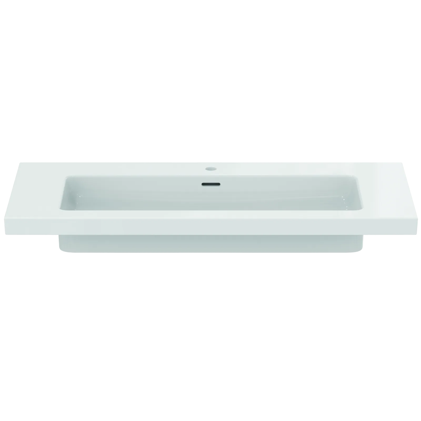 Etajerli Lavabo 1210x510x150 mm, 1 tek batarya delikli, taşma delikli