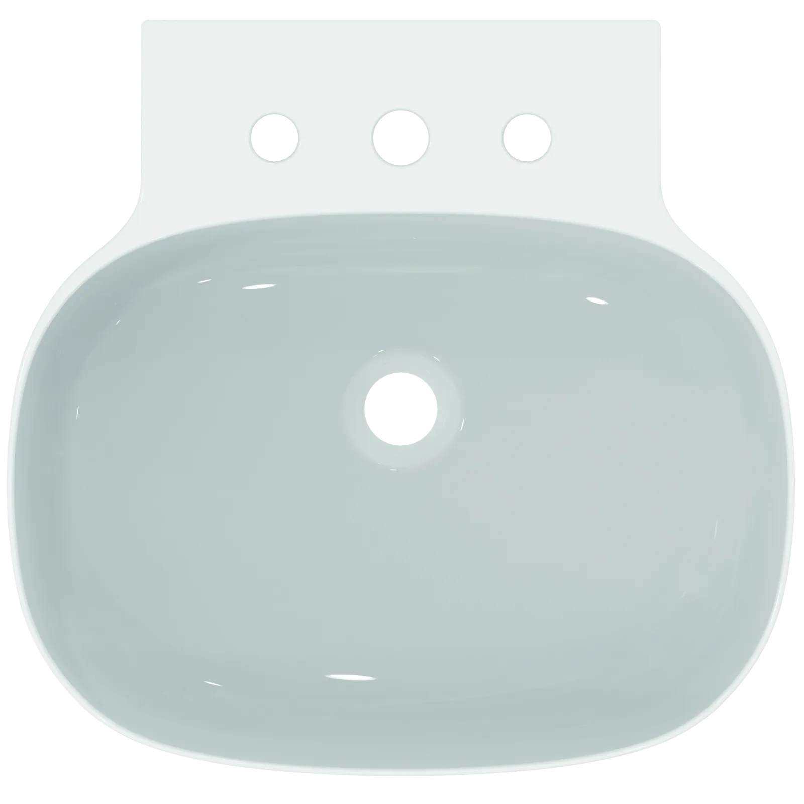 Lavabo 500x480x135 mm, 3 batarya delikli, taşma deliksiz