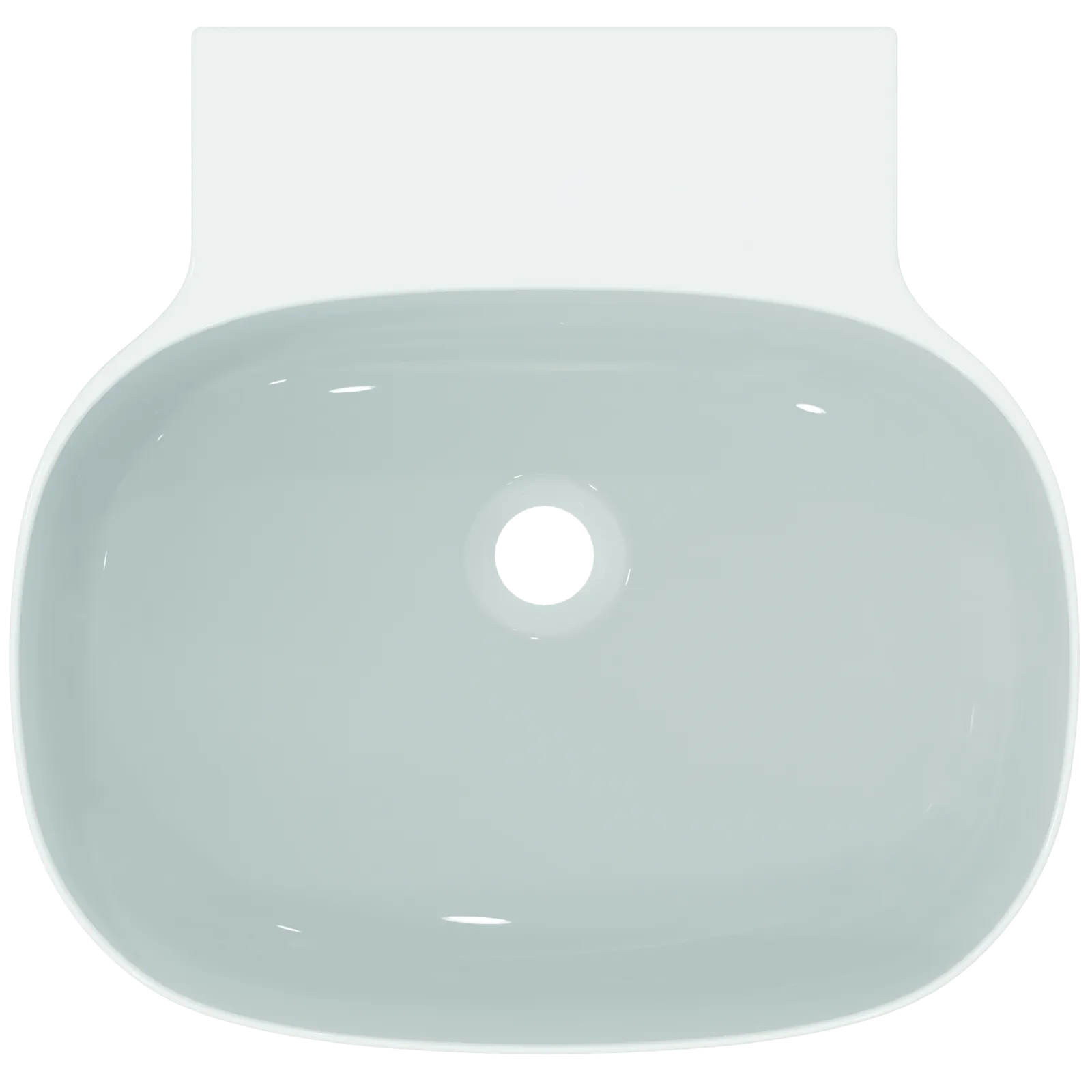 Lavabo 500x480x135 mm, batarya deliksiz, taşma deliksiz