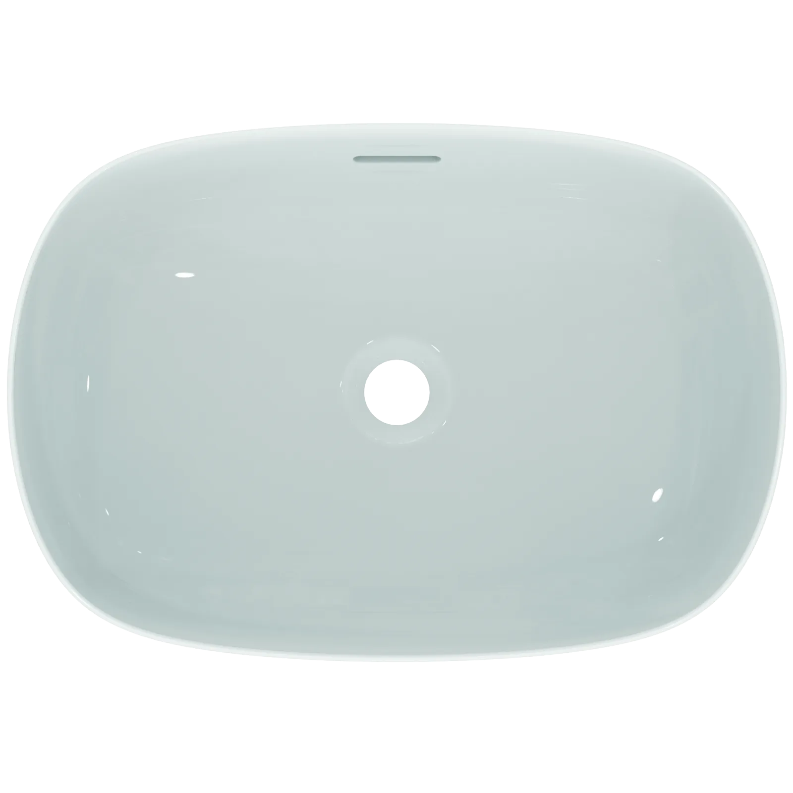 Çanak Lavabo 550x380x155 mm, batarya deliksiz, taşma delikli