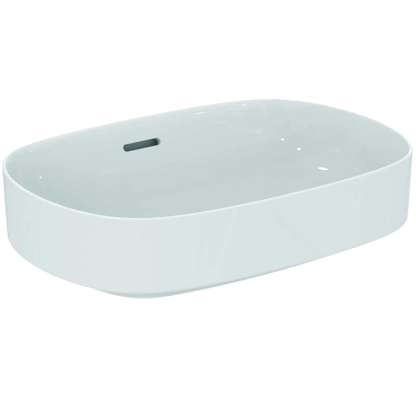Çanak Lavabo 550x380x155 mm, batarya deliksiz, taşma delikli
