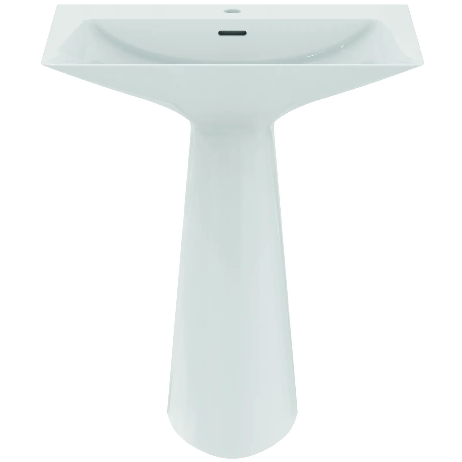 Lavabo 740x470x900 mm, 1 tek batarya delikli, taşma delikli