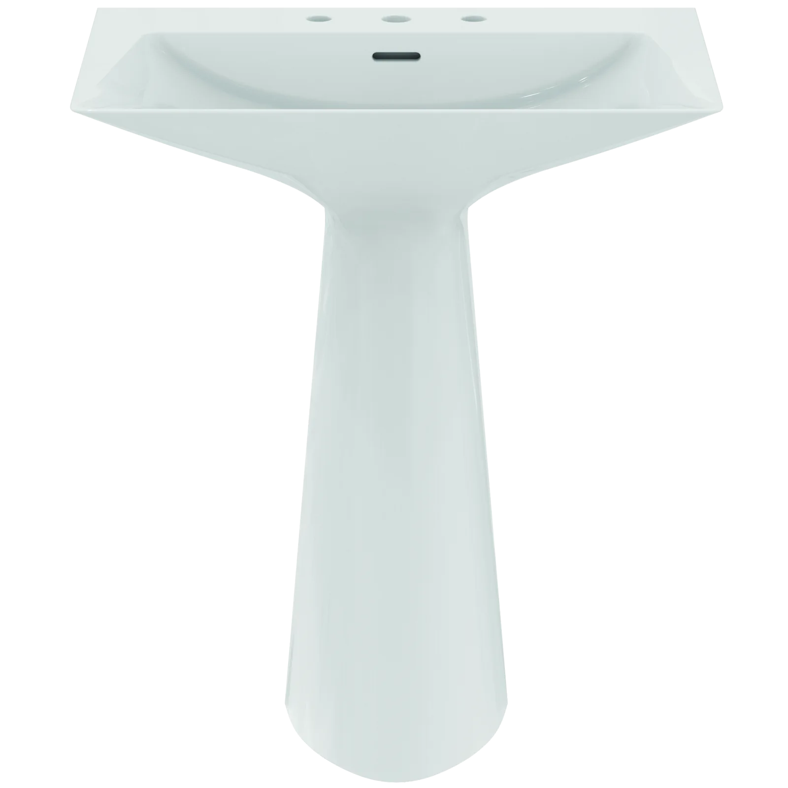 Lavabo 740x470x900 mm, 3 batarya delikli, taşma delikli