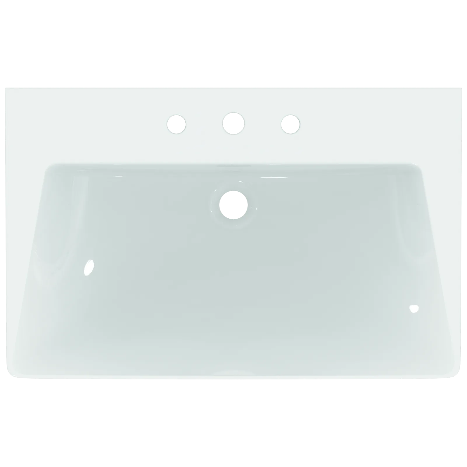 Lavabo 740x470x900 mm, 3 batarya delikli, taşma delikli