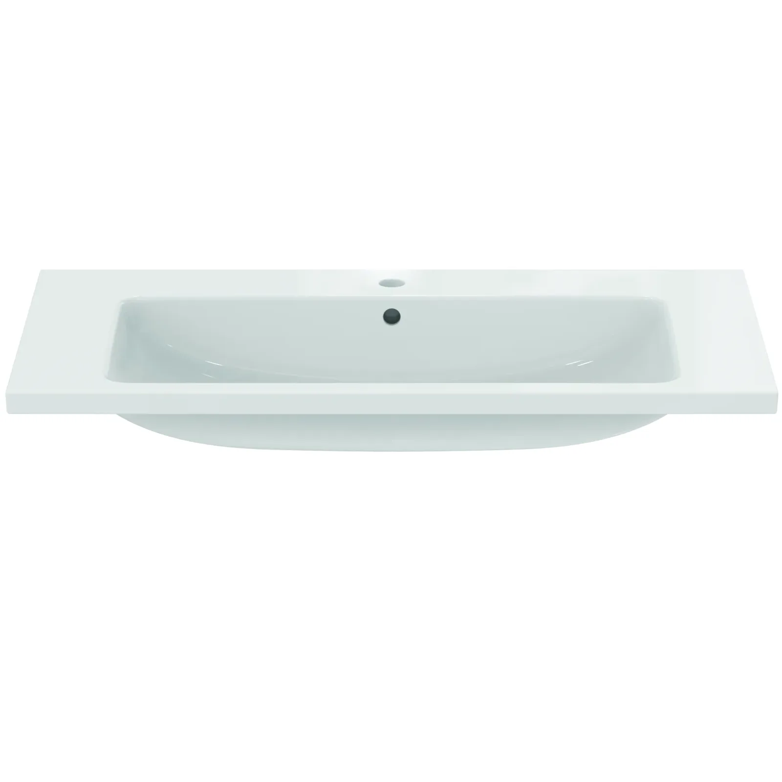 Etajerli Lavabo 1010x515x180 mm, 1 tek batarya delikli, taşma delikli