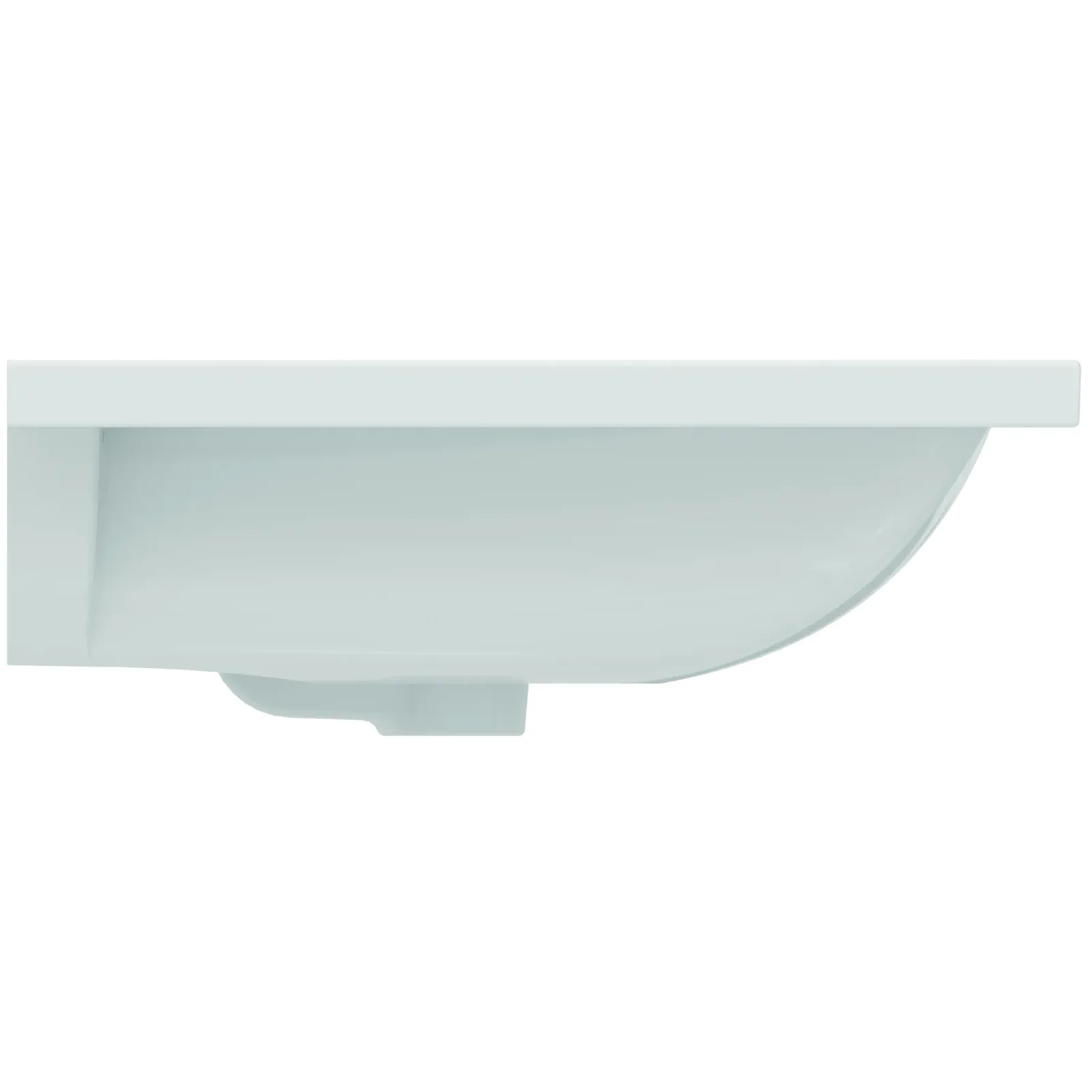 Etajerli Lavabo 1010x515x180 mm, 1 tek batarya delikli, taşma delikli