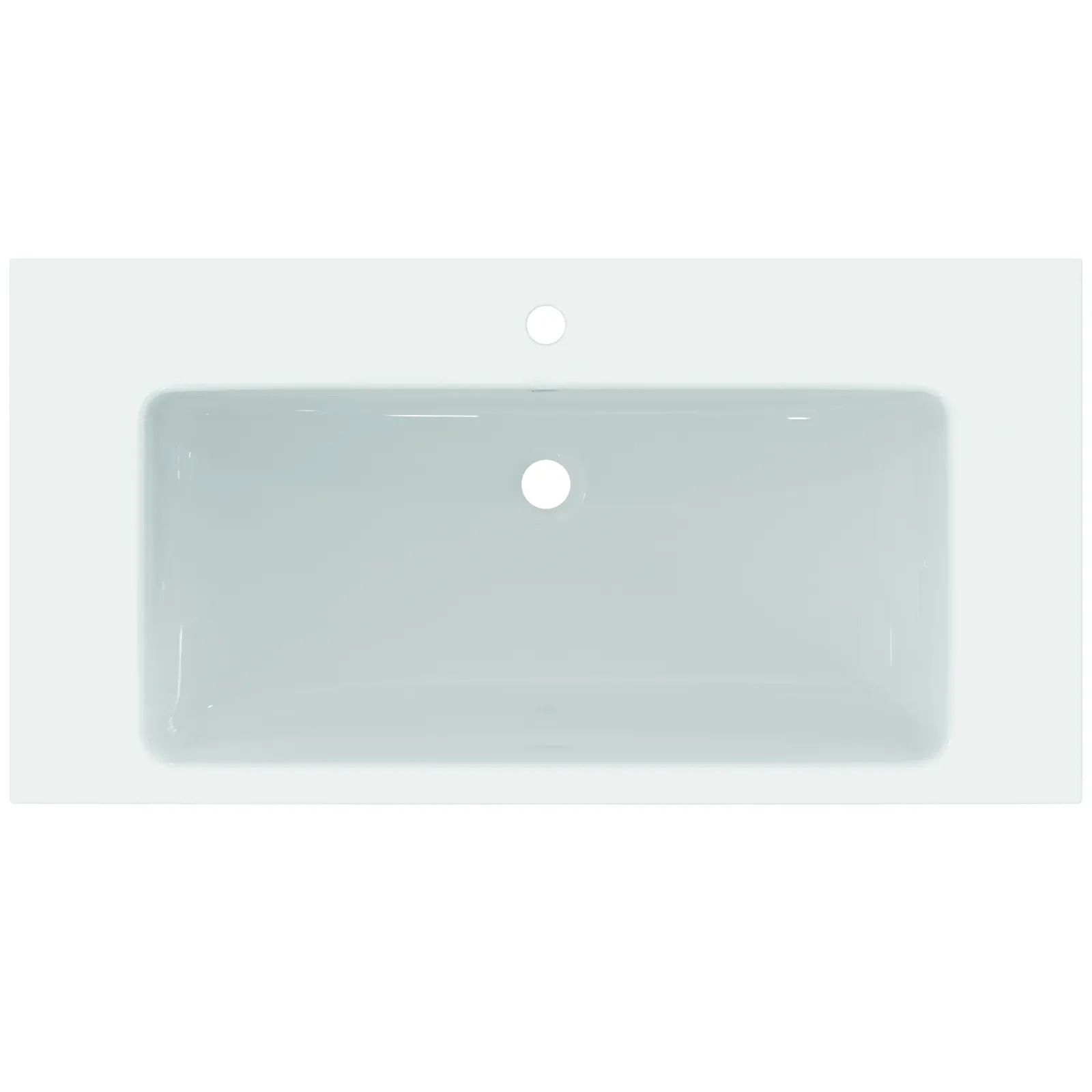 Etajerli Lavabo 1010x515x180 mm, 1 tek batarya delikli, taşma delikli