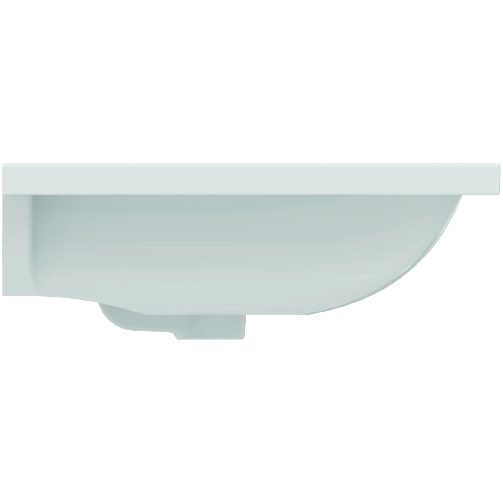 Etajerli Lavabo 810x510x180 mm, 1 tek batarya delikli, taşma delikli