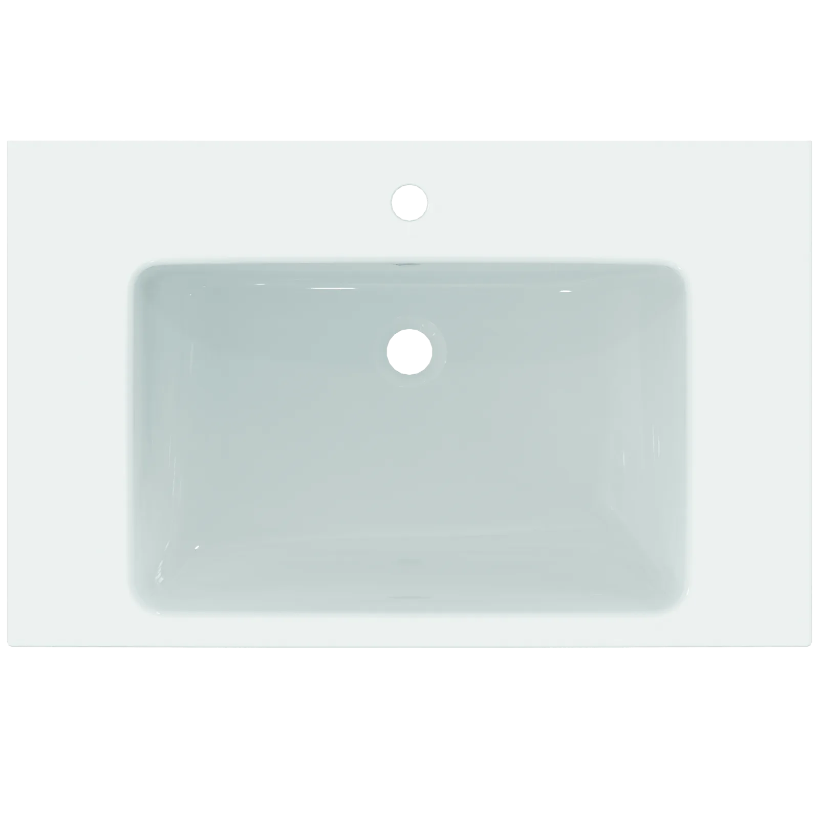 Etajerli Lavabo 810x510x180 mm, 1 tek batarya delikli, taşma delikli