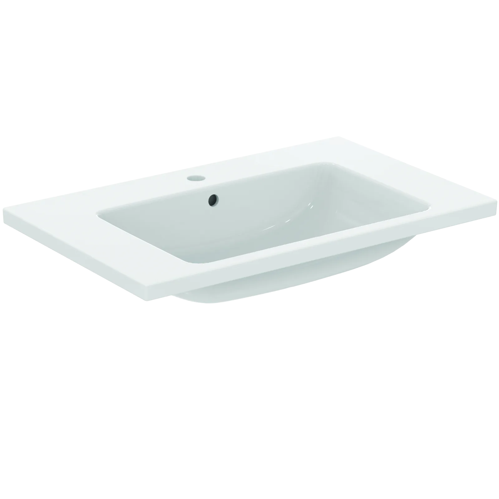 Etajerli Lavabo 810x510x180 mm, 1 tek batarya delikli, taşma delikli