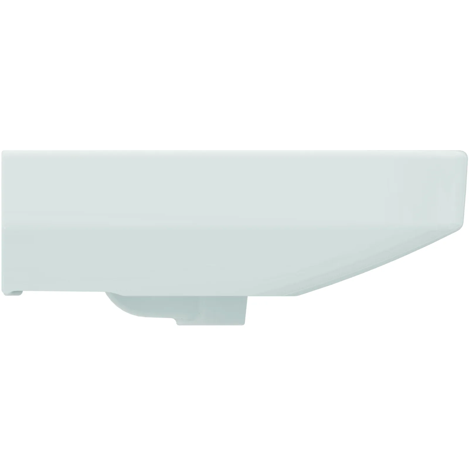 Lavabo 650x480x180 mm, 1 tek batarya delikli, taşma delikli