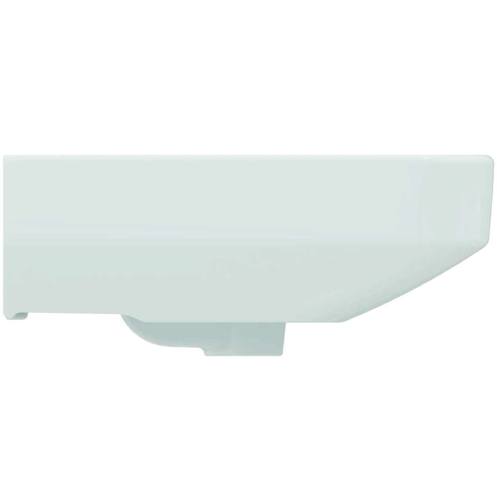 Lavabo 550x440x180 mm, 1 tek batarya delikli, taşma delikli