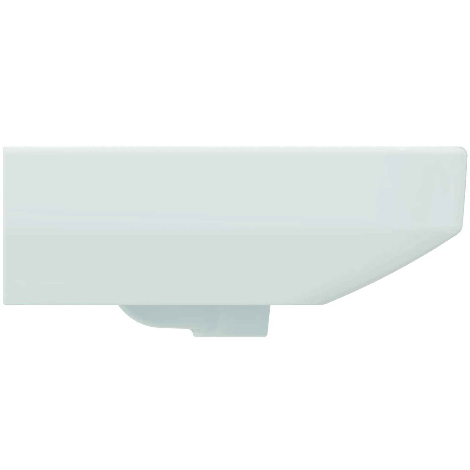 Lavabo 500x440x180 mm, 1 tek batarya delikli, taşma delikli