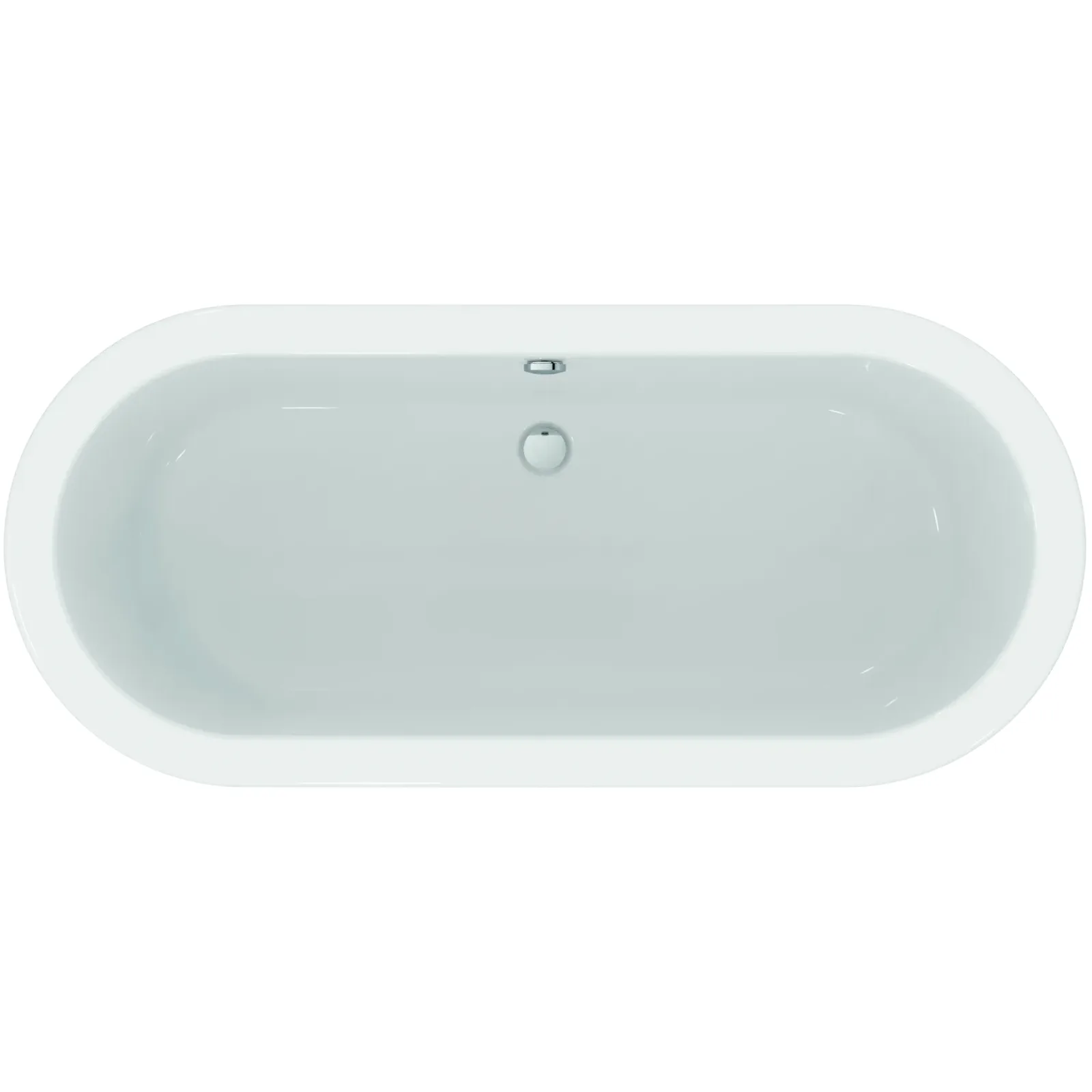Oval Küvet 1805x805x630 mm, batarya deliksiz, taşma delikli, sifon kumandalı görsel 4