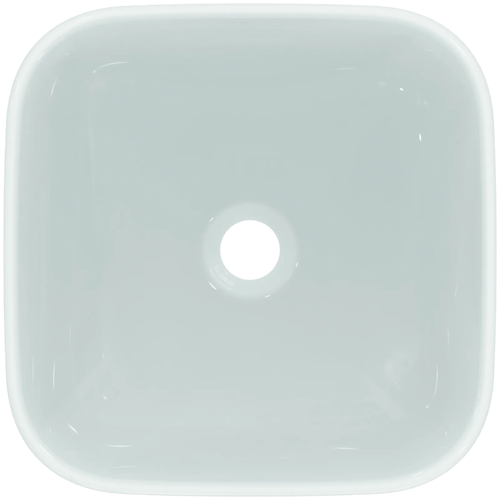 Çanak Lavabo 380x380x130 mm, batarya deliksiz, taşma deliksiz