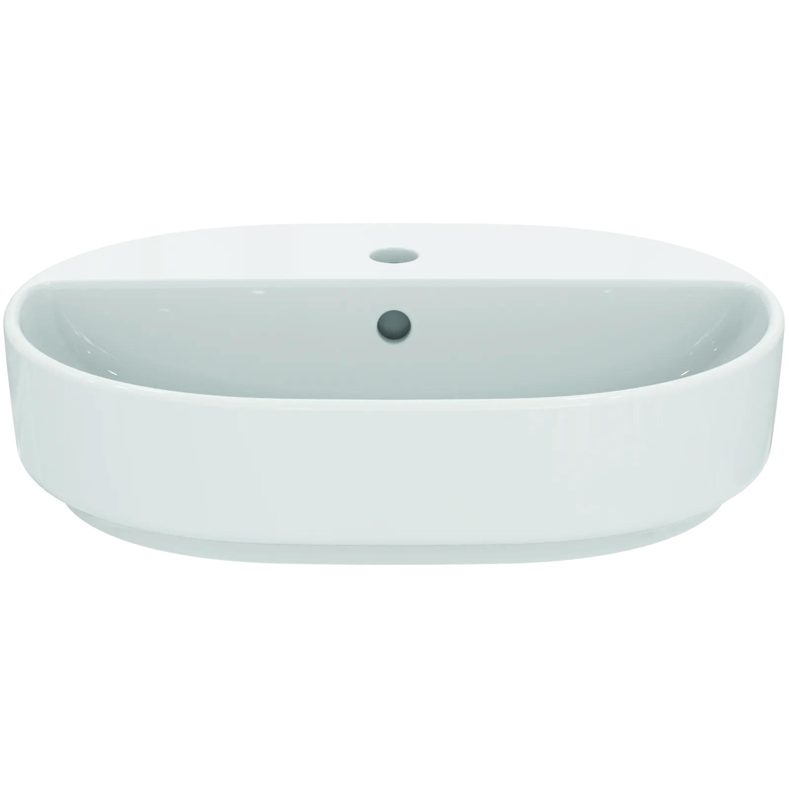 Çanak Lavabo 550x400x155 mm, 1 tek batarya delikli, taşma delikli
