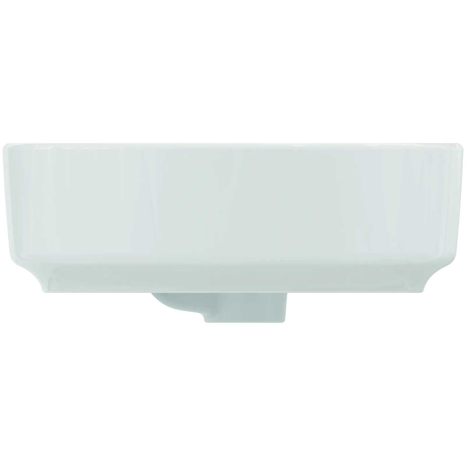 Çanak Lavabo 550x400x155 mm, 1 tek batarya delikli, taşma delikli