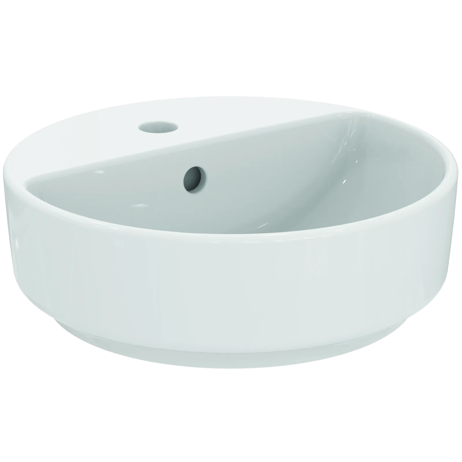 Çanak Lavabo 400x400x130 mm, 1 tek batarya delikli, taşma delikli
