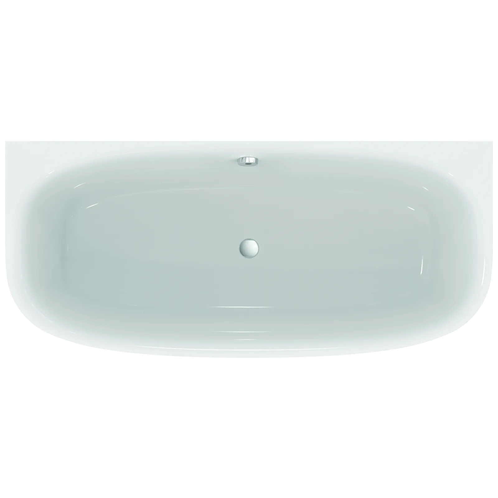Özel Şekilli Küvet 1800x805x610 mm, batarya deliksiz, taşma delikli, sifon kumandalı görsel 3